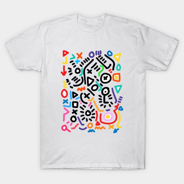 Graffiti Doodles Symbols Art T-Shirt by signorino